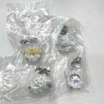 산리오 메지루시 액세서리 복슬복슬 스노우 4개 세트