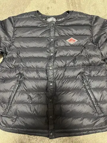 단톤 노카라 다운 자켓 사이즈 34