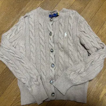 랄프 로렌 케이블 니트 가디건