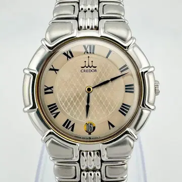 새상품급 세이코 크레도르 9579-6000 실버 남성용 쿼츠 손목시계