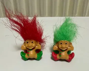 빈티지 트롤 인형 반지 크리스마스