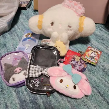 산리오 캐릭터 봉제 인형 잡화 세트