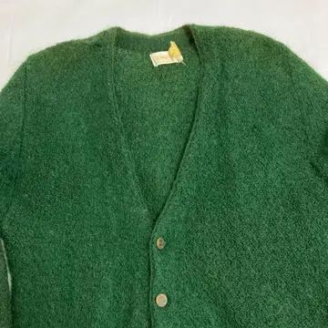 60s BRENT 모헤어 가디건 울 그린 그린 70s