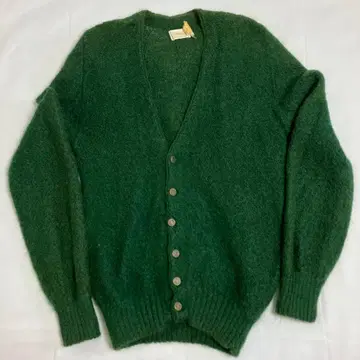 60s BRENT 모헤어 가디건 울 그린 그린 70s