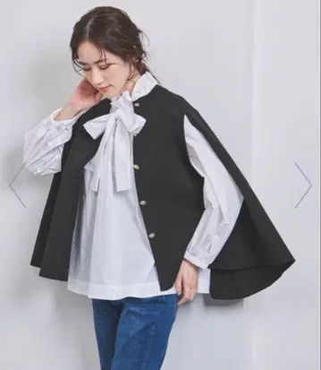 유나이티드 애로우즈 케이프 가디건 블랙 UNITEDARROWS