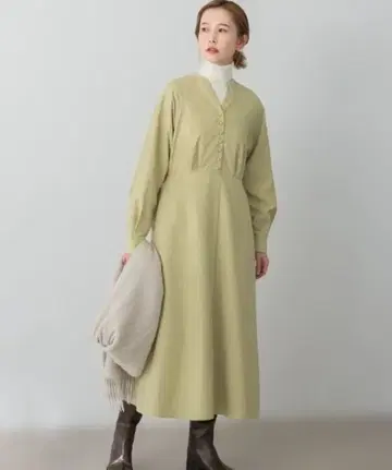 어반 리서치 로쏘 허리 턱 피브릴 원피스