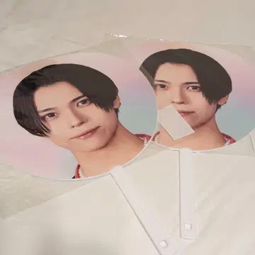 아이돌 얼굴 사진 부채 2장 세트