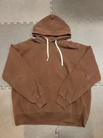 BEAMS 브라운 후드 부착 후드티