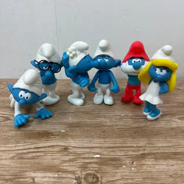 스머프 피규어 6체 묶음 판매 세트