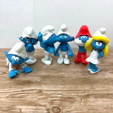 스머프 피규어 6체 묶음 판매 세트