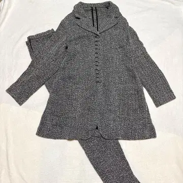 [ 새상품급 ] 레나운 울 니트 그레이 계열 팬츠 셋업