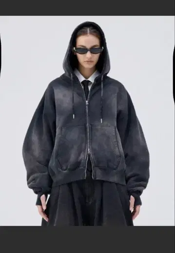 헤비 웨이트 더블 지퍼 후디 블랙 계열 남성용 소에르테 soerte