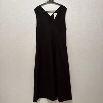 새상품 유니클로 브러쉬드 저지 원피스 다크 브라운