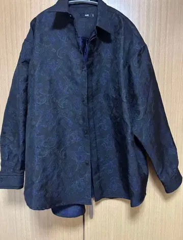 HARE 자수 꽃무늬 자켓 플라워 자카드 셔츠