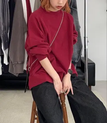 빈티지 양기모 BIG 풀오버 보르도 M 사이즈