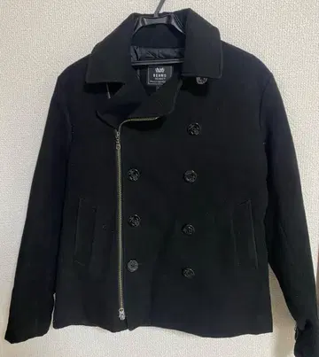 BEAMS HEARTS 블랙 피 코트 M