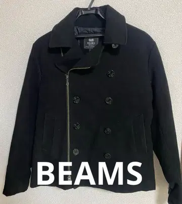 BEAMS HEARTS 블랙 피 코트 M