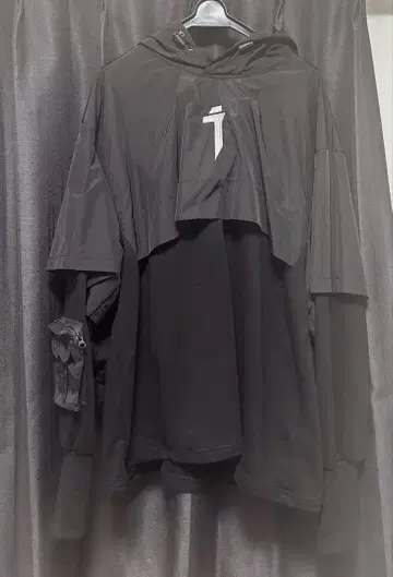 길업중공 페이크 레이어드 후드티