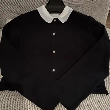 celford 카라 부착 니트 가디건 38