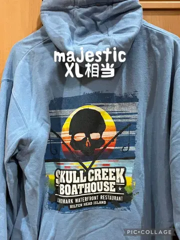 majestic 후드티 풀오버 스컬 XL 상당 구제 의류 바이커