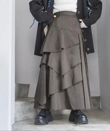 PAGEBOY 티어드 MIX 스커트