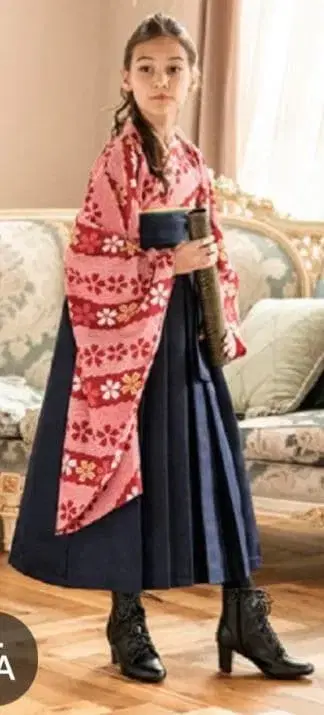 캐서린 코티지 하카마 세트 벚꽃 패턴 160cm