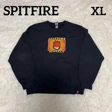 SPITFIRE WHEELS 블랙 맨투맨 트레이닝복 후드티 XL