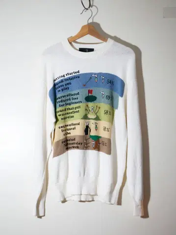 TRUSSARDI 골프 니트 화이트