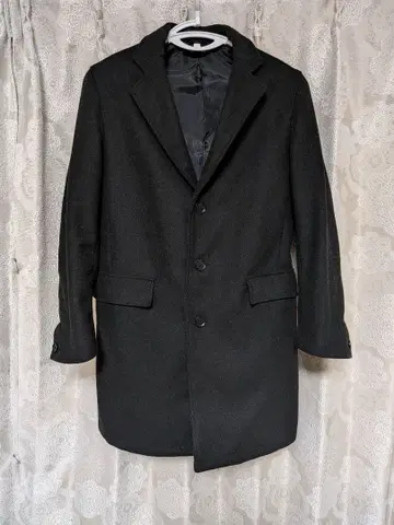 블랙 울 피코트