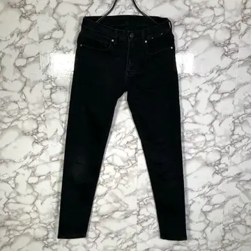 탑밸류 (W73) 블랙 스키니 팬츠 심플 베이직