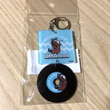 UMAbred 음악 타워 레코드 멜로디 레인 레코드형 아크릴 키링