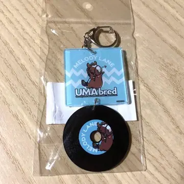 UMAbred 음악 타워 레코드 멜로디 레인 레코드형 아크릴 키링