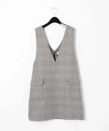 미사용 새상품 그레이스 콘티넨탈 글렌체크 오버롤 스커트 36