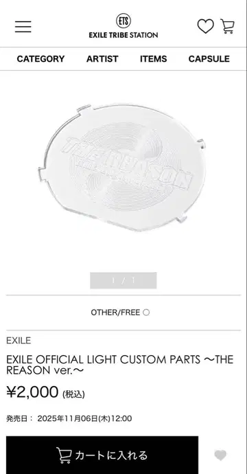 EXILE 공식 라이트 스틱 커스텀 부품 THE REASON ver.