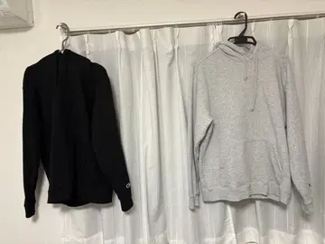 Champion 후드티 L 사이즈 그레이 블랙