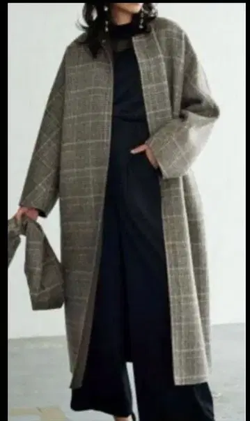 FRAY I.D 체크 롱 코트 0