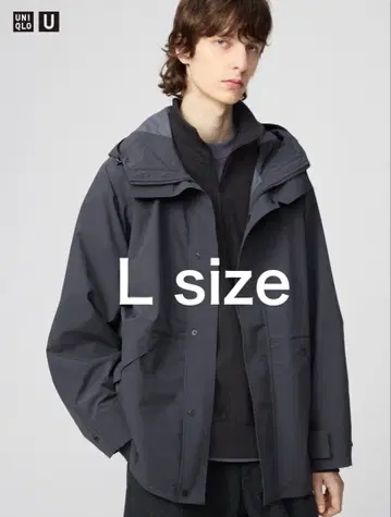 UNIQLO U 블록 테크 유틸리티 후드티 다크 그레이 L