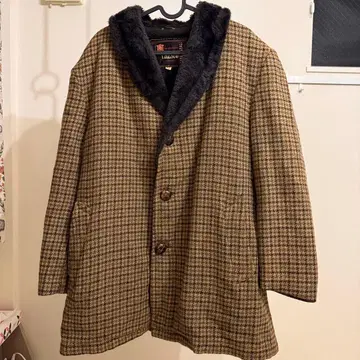 CRESCO 체크 무늬 체스터 코트