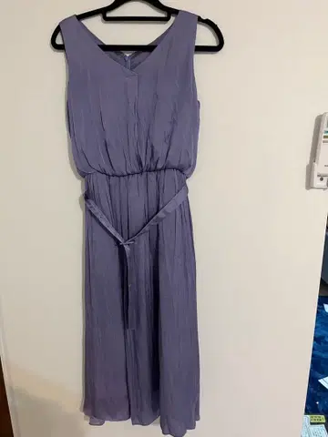 allureville 연보라 슬리브리스 드레스