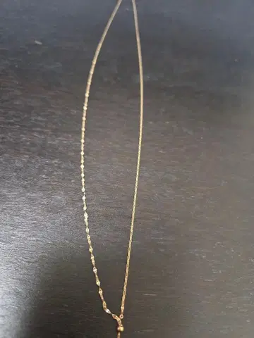 agete K10 Y자형 목걸이 조정 가능