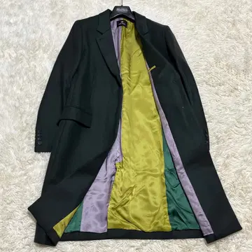 컨디션 최상 Paul Smith 체스터 코트 그린 멀티 컬러 2XL