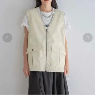 지나시스 가죽 라이크 ZIP 베스트 베스트