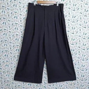 UNTITLED 와이드 팬츠 울 100 일본제 블랙 빅 사이즈 4