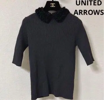 [ 새상품 ] UNITED ARROWS 레이디 플라워 튤 니트