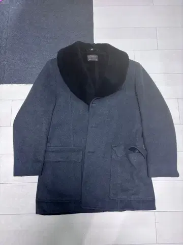 Pendleton 그레이 체스터 코트 퍼 포함