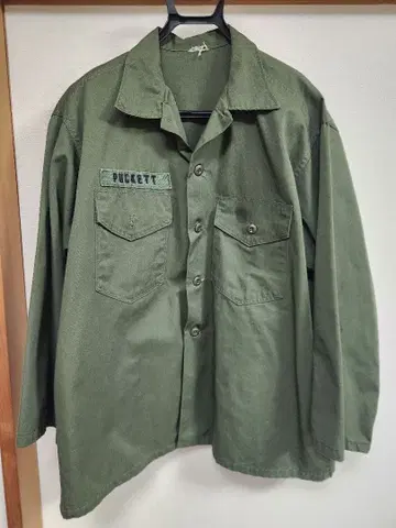 PUCKETT 밀리터리 자켓 올리브 그린