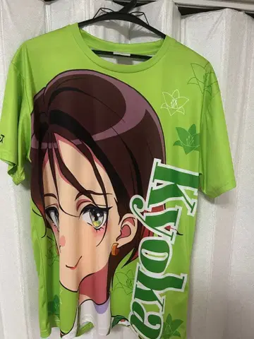 마에바시 위치즈 키타하라 쿄카 애니메이션 T셔츠 그린 컬러