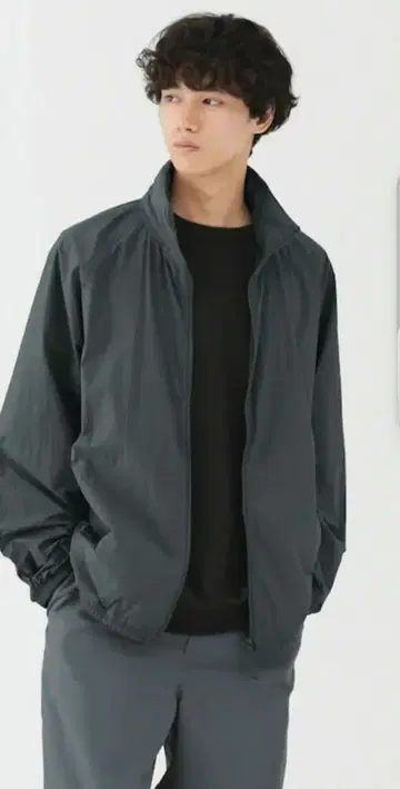 무인양품 발수 나일론 포켓터블 윈드 브레이커 사이즈 L