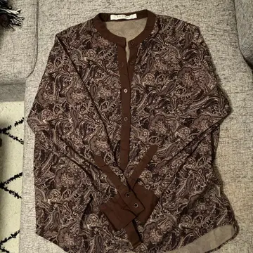 Ray BEAMS 페이즐리 무늬 긴팔 셔츠