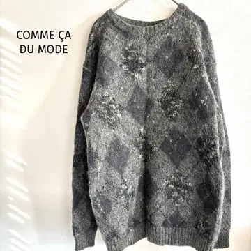꼼사데모드 남성용 아가일 무늬 스웨터 그레이 니트